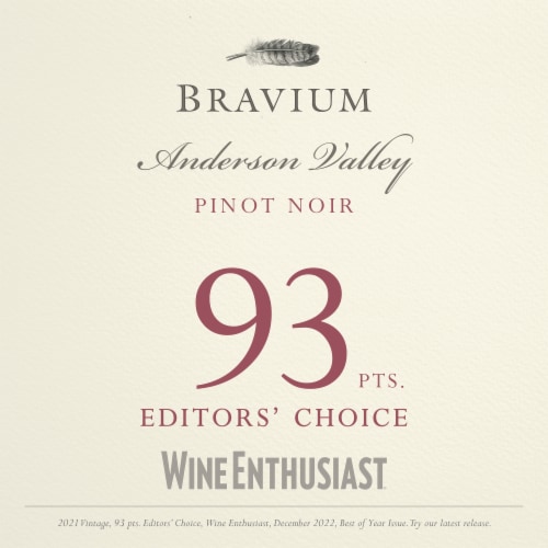 Bravium Anderson Valley Pinot Noir Perspective: back