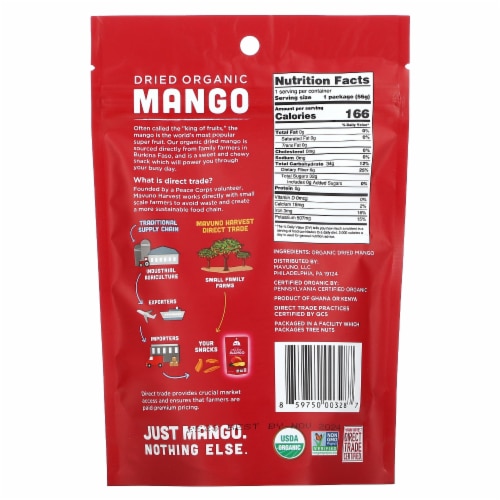 Mavuno Harvest Dried Mango Perspective: back