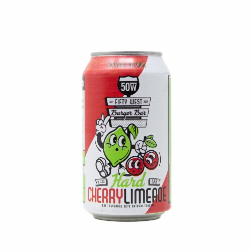 Fifty West Brewing Hard Cherry Limeade Beverage Perspective: back