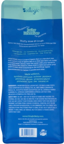 Oilogic® Baby Stuffy Nose & Cough Essential Oil Epsom Salt Soak Perspective: back