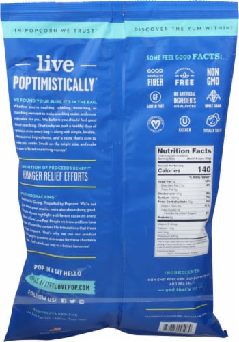 Live Love Pop® Sea Salt Popcorn Perspective: back