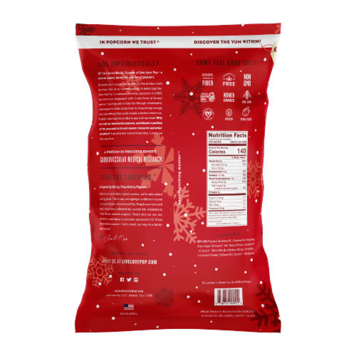 Live Love Pop Holiday Cinnamon Sugar Popcorn Perspective: back