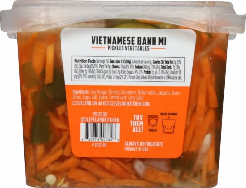 Cleveland Kitchen Pickled Asian Vegetables Perspective: back