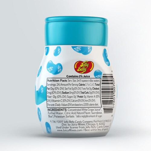 Jelly Belly Berry Blue Liquid Drink Mix Perspective: back