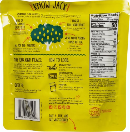 The Jackfruit Company Soy Free Gluten Free Vegan Lightly Seasoned Jackfruit Perspective: back