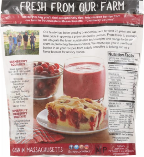 Cape Cod Select Frozen Cranberries Perspective: back