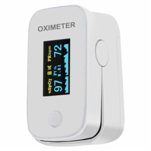 NuvoMed™ Audible Fingertip OLED Pulse Oximeter Perspective: back