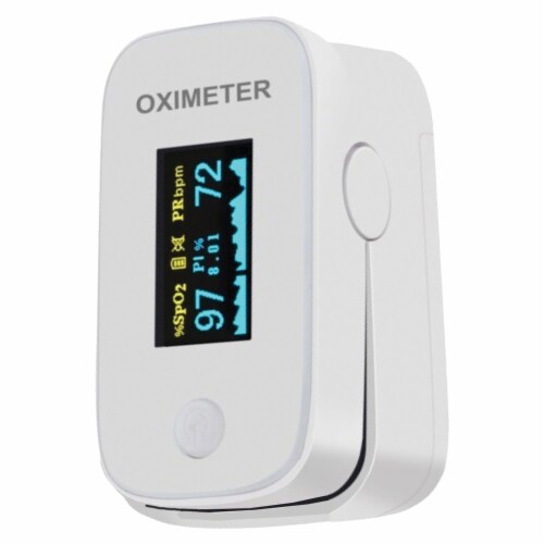 NuvoMed™ Audible Fingertip OLED Pulse Oximeter Perspective: back