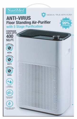 NuvoMed Anti-Virus Floor Standing Air-Purifier Perspective: back