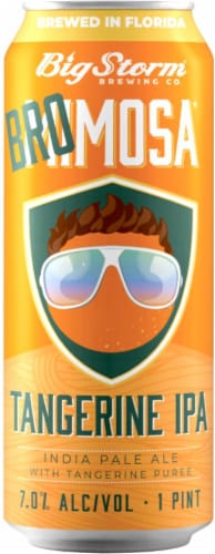 Big Storm Brewing Co.®  Bromosa® Tangerine IPA Perspective: back