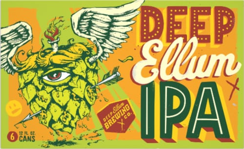 Deep Ellum Brewing Co IPA Beer Perspective: back