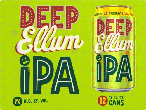 Deep Ellum Brewing Co IPA Beer Perspective: back