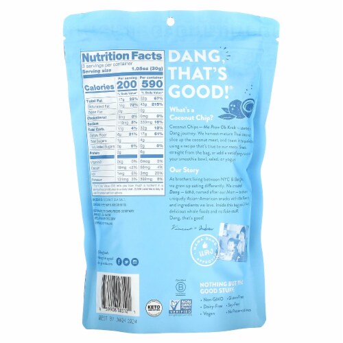 Dang Lightly Salted Coconut Chips Perspective: back