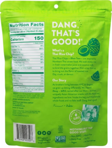 Dang Coconut Crunch Sticky Rice Chips Perspective: back
