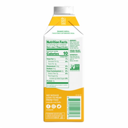 nutpods® Original Unsweetened Non Dairy Coffee Creamer made with Almonds and Coconuts