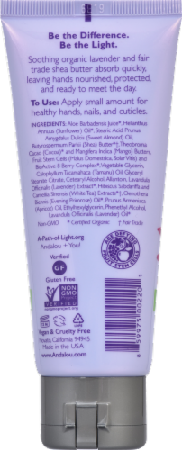 Andalou A Path Of Light™ Lavender Shea Butter Cocoa Butter Hand Cream Perspective: back
