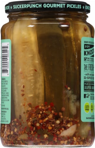 Suckerpunch™ Gourmet 3-Pepper Fire Pickle Spears Perspective: back