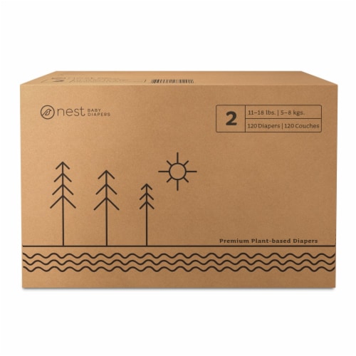 Nest Baby Diapers Size 2, 120 diapers Perspective: back
