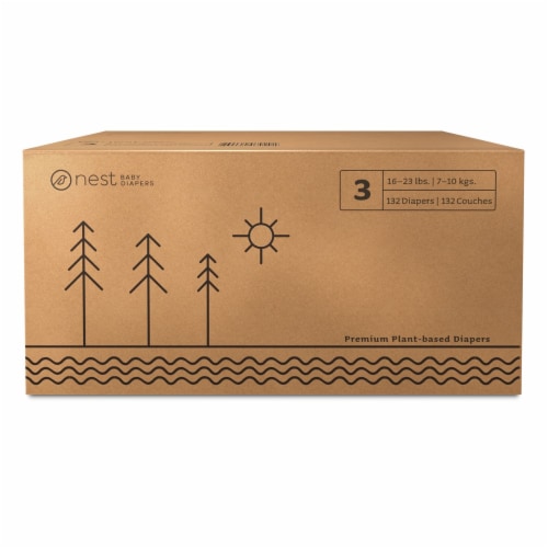 Nest Baby Diapers Size 3, 132 diapers Perspective: back