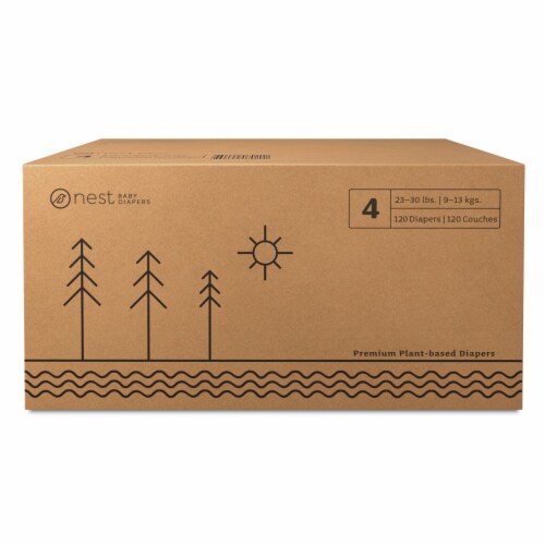 Nest Baby Diapers Size 4, 120 diapers Perspective: back