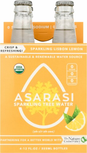 Asarasi Lisbon Lemon Flavored Sparking Bottled Water Perspective: back