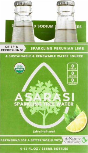 Asarasi Peruvian Lime Tree Flavored Sparking Bottled Water Perspective: back