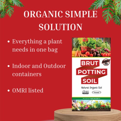 Brut Worm Farms Super Soil All Purpose Rich Dark Blend Natural Organic Soil Perspective: back