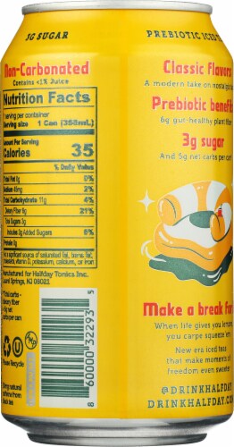 Halfday™ Prebiotics Lemon Iced Tea Can Perspective: back