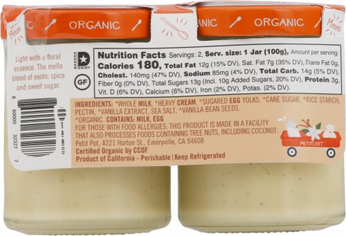 Petit Pot Organic Vanilla Bean Pudding Perspective: back