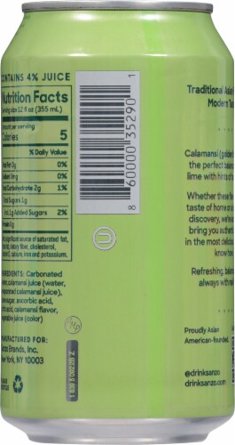 Sanzo Calamansi (Golden Lime) Sparkling Water Perspective: back