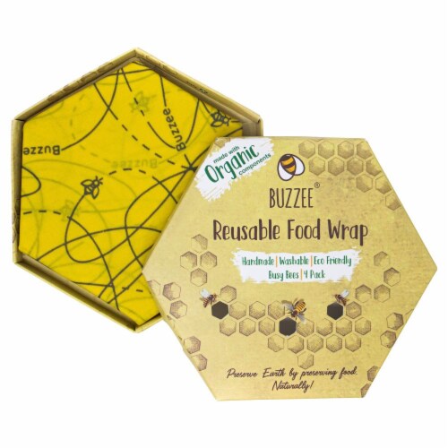 Buzzee® Busy Bees Reusable Food Wraps Perspective: back