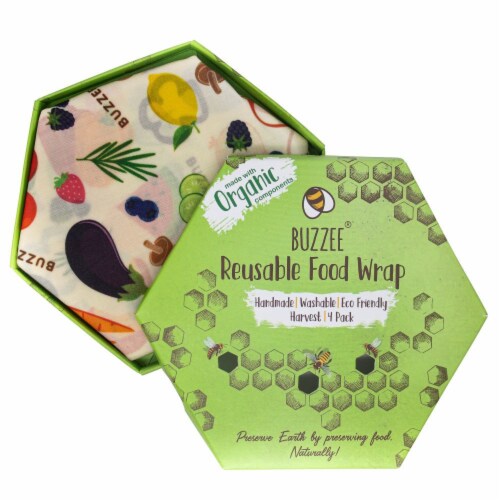 Buzzee® Harvest Reusable Food Wraps Perspective: back