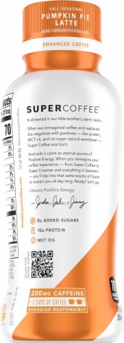 Super Coffee® Pumpkin Pie Latte Protein Enhanced Coffee Perspective: back