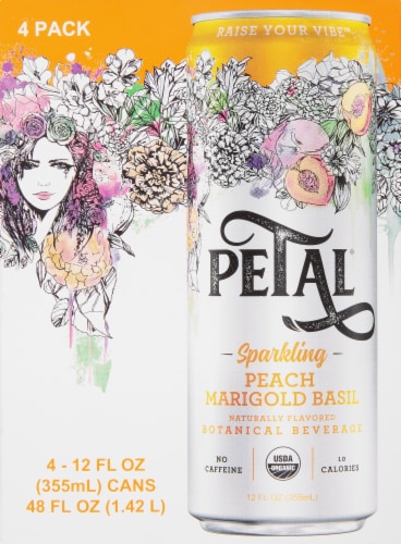 Petal Peach Marigold Sparkling Water Perspective: back