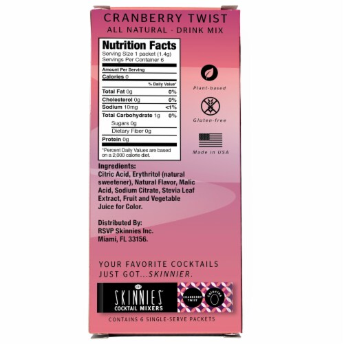 RSVP Skinnies Cranberry Twist Cocktail Mixer Perspective: back