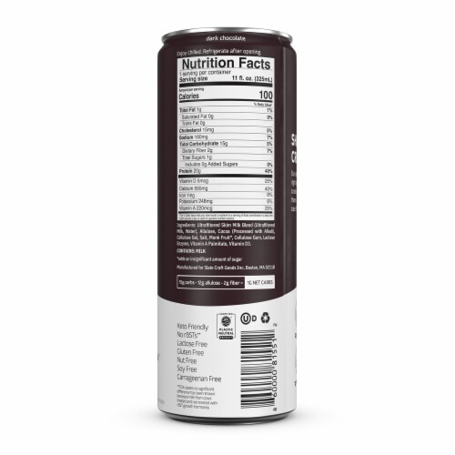 Slate® Dark Chocolate High Protein Milk Shake Perspective: back