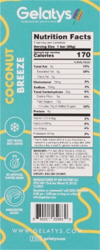 Gelatys® Coconut Breeze Gelato Bar Perspective: back