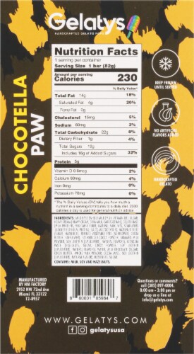Gelatys® Chocotella Paw Gelato Bar Perspective: back
