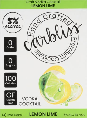 Carbliss® Lemon Lime Vodka Cocktail Perspective: back