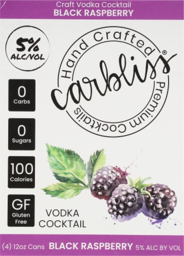 Carbliss® Black Raspberry Vodka Cocktail Perspective: back
