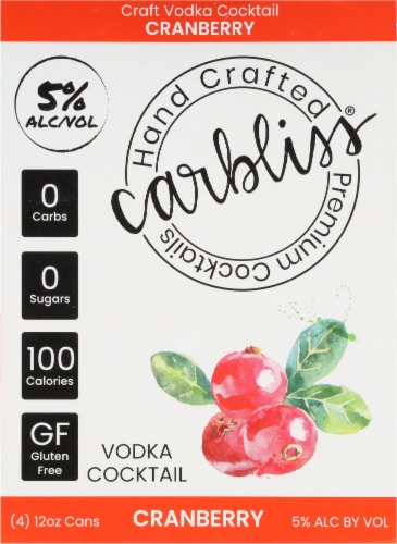 Carbliss® Cranberry Vodka Cocktail Perspective: back