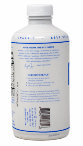 Malk Organic Unsweetened Almond Malk Perspective: back