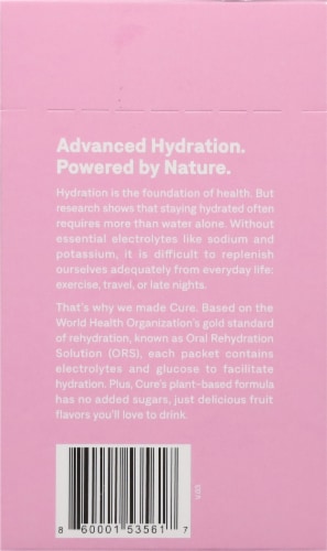 Cure® Watermelon Hydrating Electrolyte Mix Perspective: back