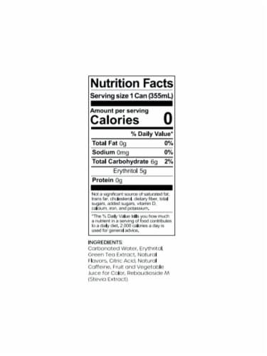 Spritz Tea® Golden Peach Sparkling Green Tea Perspective: back