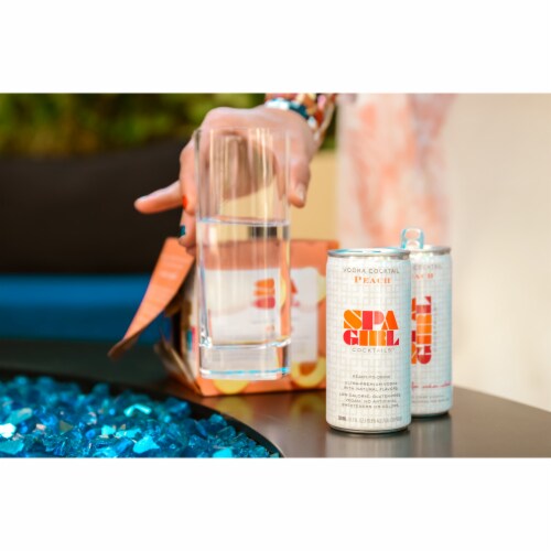 Spa Girl Cocktails Peach Vodka Cocktail Perspective: back