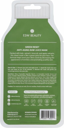 ESW Beauty Green Reset Anti-Aging Raw Juice Mask Perspective: back