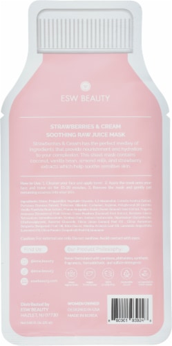 ESW Beauty Strawberries & Cream Soothing Raw Juice Face Mask Perspective: back