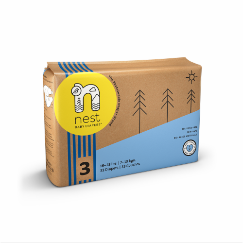 Nest Baby Diapers Size 3, 66 diapers Perspective: back