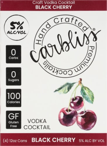 Carbliss® Black Cherry Vodka Cocktails Perspective: back