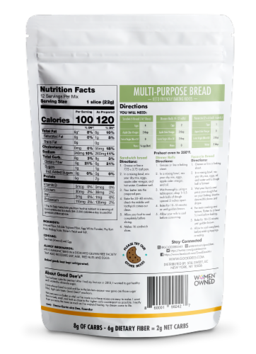 Low Carb Baking Mix, Multi-Purpose Keto Bread Mix, Keto Baking Mix,Gluten Free,No Sugar Added Perspective: back